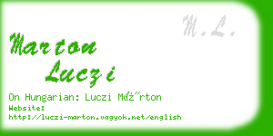 marton luczi business card